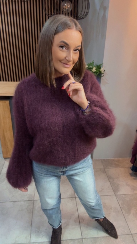 Sweter kid mohair CXL Collection - Burgund