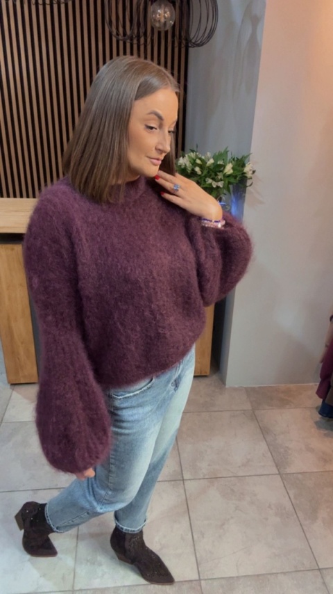 Sweter kid mohair CXL Collection - Burgund
