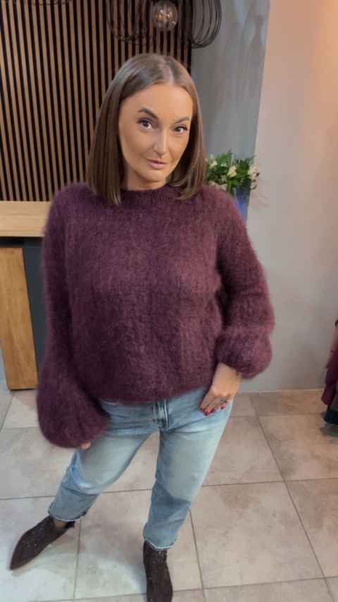 Sweter kid mohair CXL Collection - Burgund