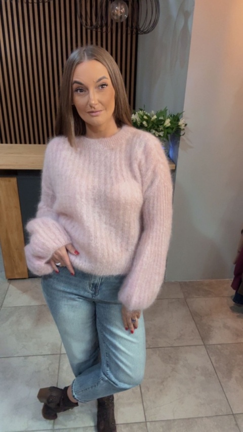 Sweter kid mohair CXL Collection - Puder