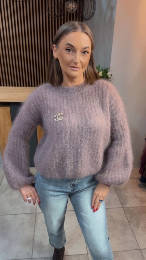 Sweter kid mohair CXL Collection - Fango