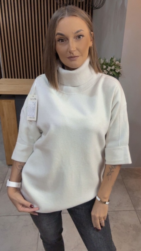 Golf Finery® – oversize z półrękawem - Śmietanka