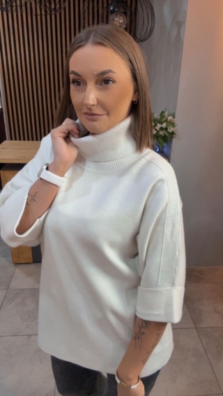 Golf Finery® – oversize z półrękawem - Śmietanka