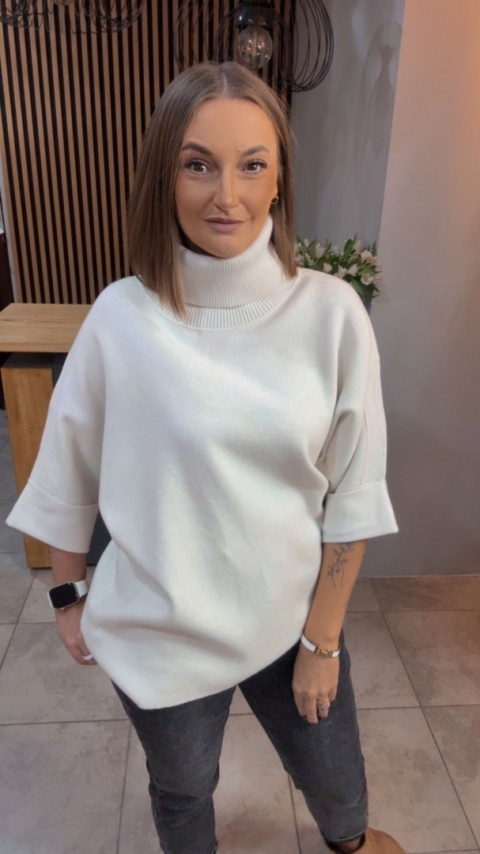 Golf Finery® – oversize z półrękawem - Śmietanka