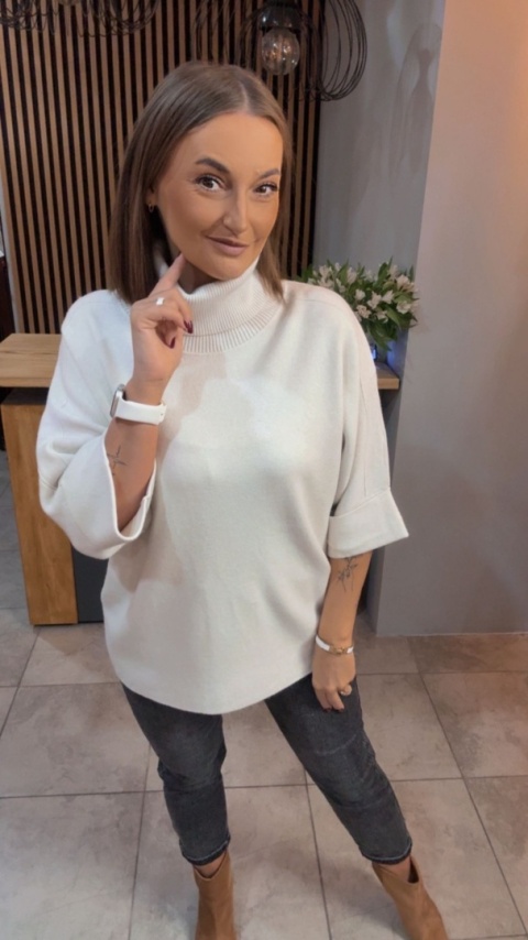 Golf Finery® – oversize z półrękawem - Śmietanka