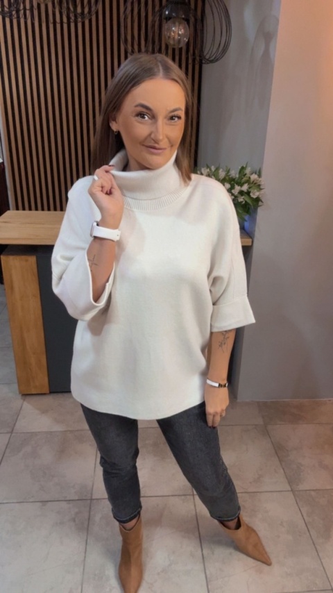 Golf Finery® – oversize z półrękawem - Śmietanka