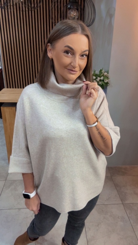 Golf Finery® - oversize z półrękawem - Beżowy