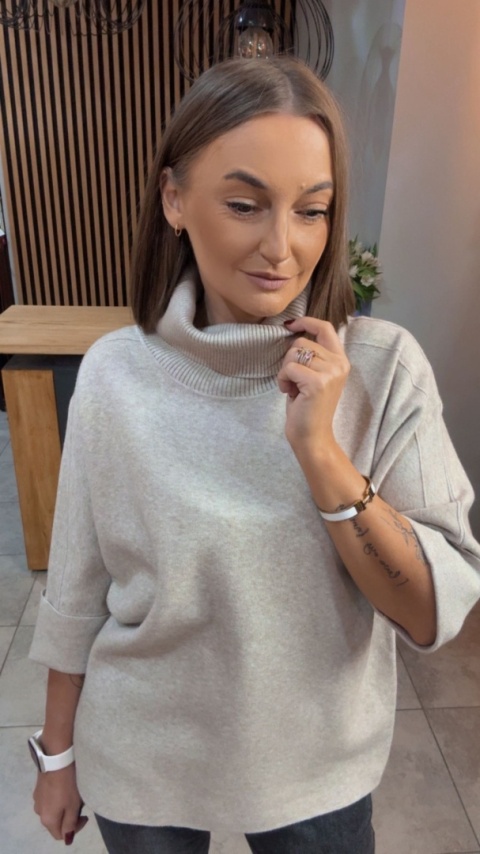 Golf Finery® - oversize z półrękawem - Beżowy