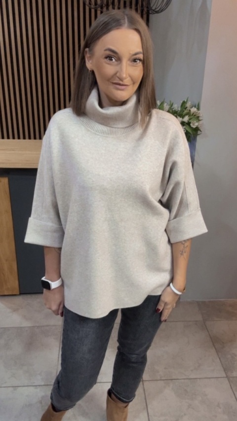 Golf Finery® - oversize z półrękawem - Beżowy