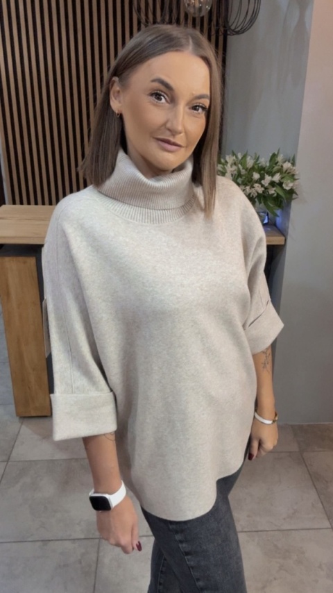 Golf Finery® - oversize z półrękawem - Beżowy