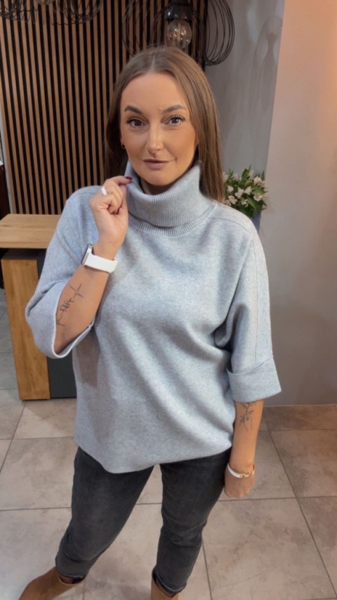 Golf Finery® – oversize z półrękawem - Szary