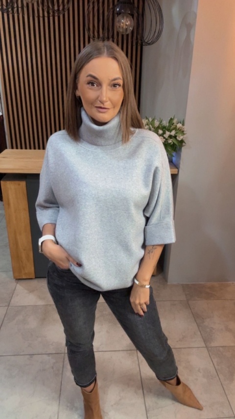 Golf Finery® – oversize z półrękawem - Szary