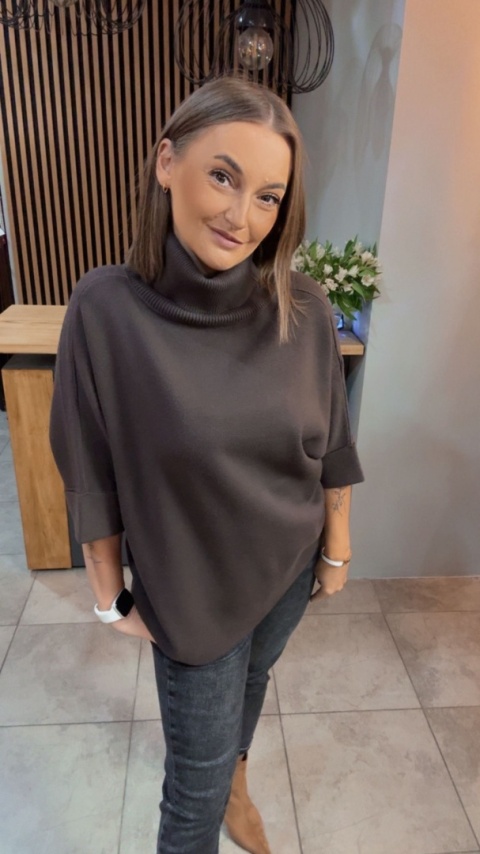 Golf Finery® – oversize z półrękawem - Brąz