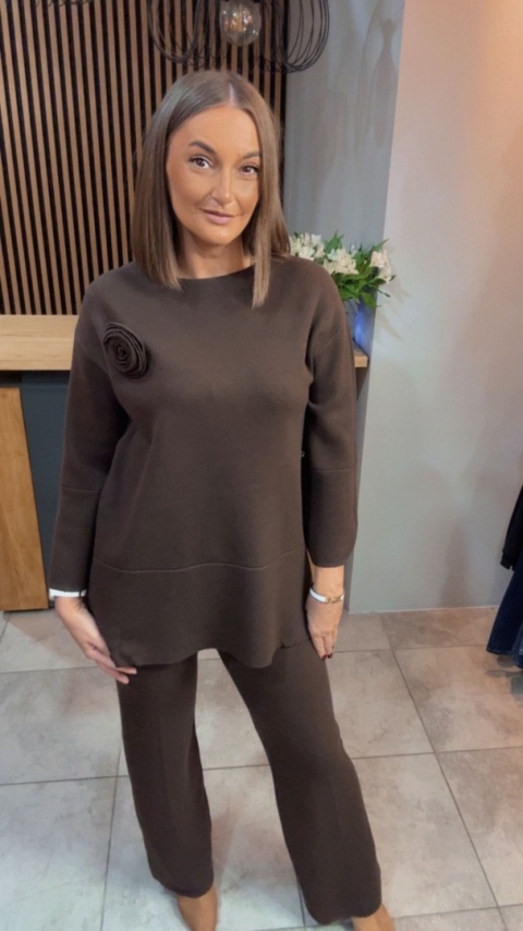 Komplet E-Woman Fashion - Czekolada