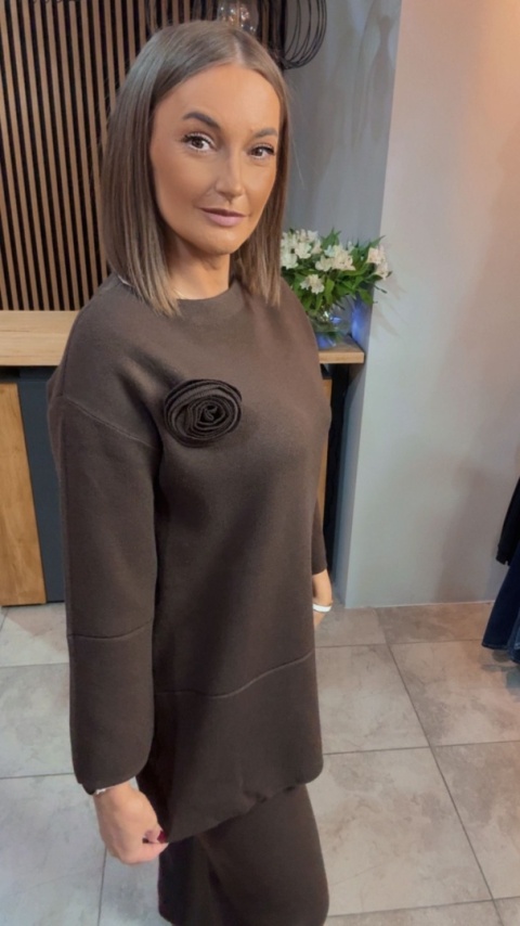 Komplet E-Woman Fashion - Czekolada