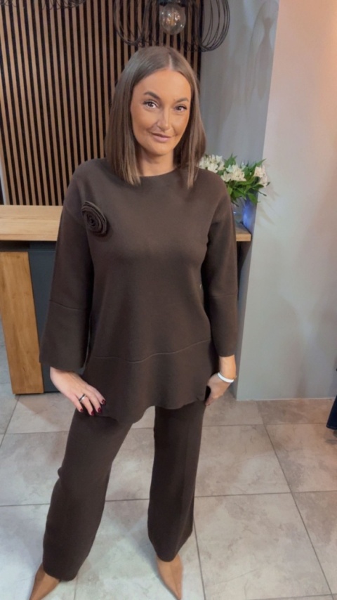 Komplet E-Woman Fashion - Czekolada