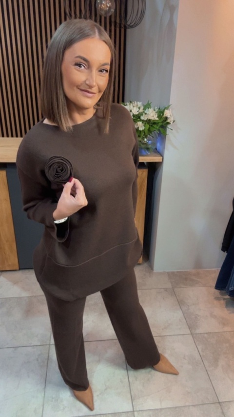 Komplet E-Woman Fashion - Czekolada