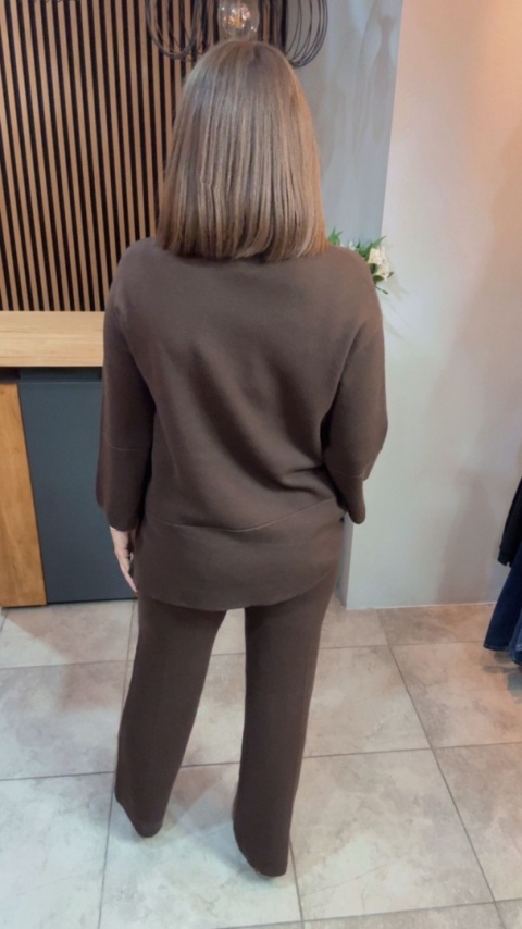 Komplet E-Woman Fashion - Czekolada