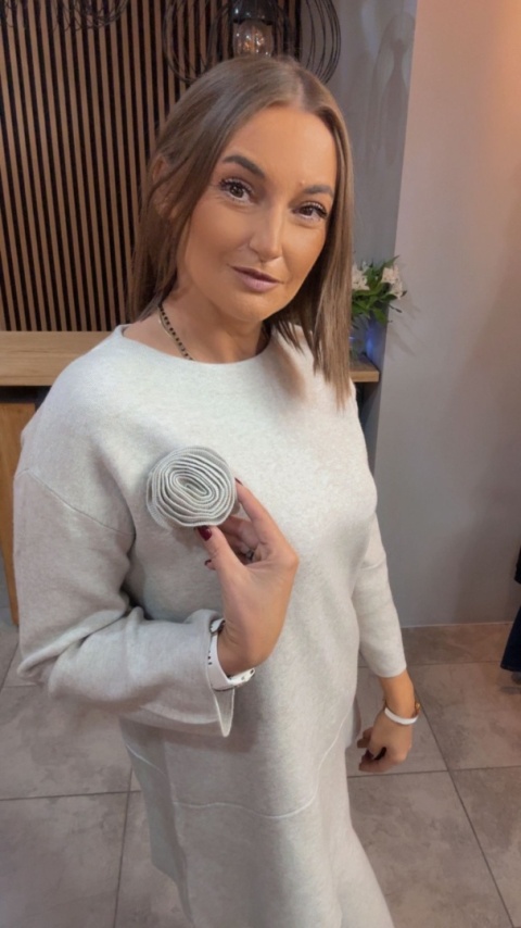 Komplet E-Woman Fashion - Śmietanka