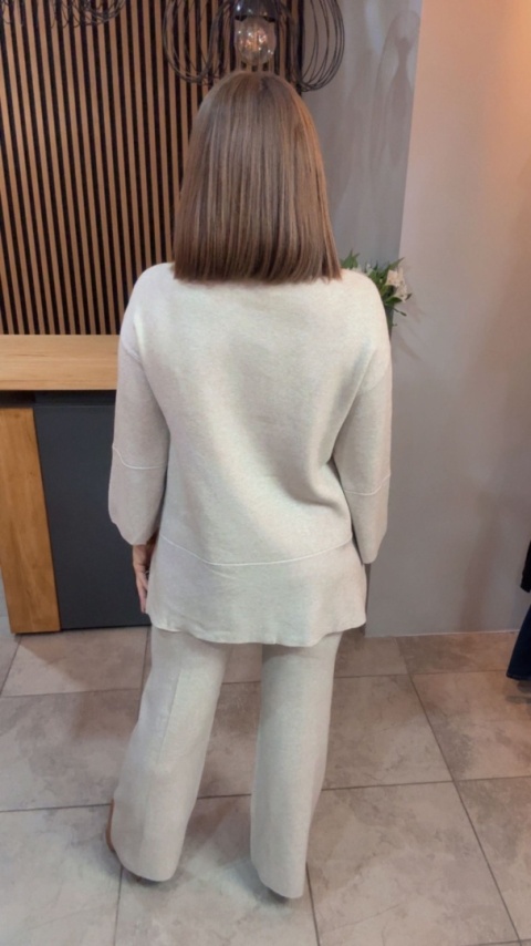 Komplet E-Woman Fashion - Śmietanka