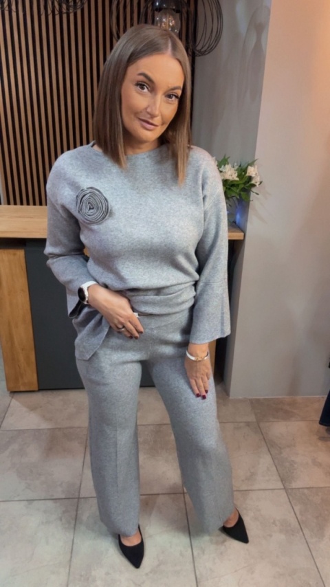 Komplet E-Woman Fashion - Szary