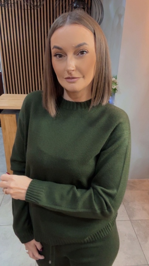 Komplet dzianinowy Melody - Khaki