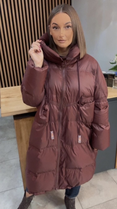 Płaszcz „Street Oversize" - Burgund