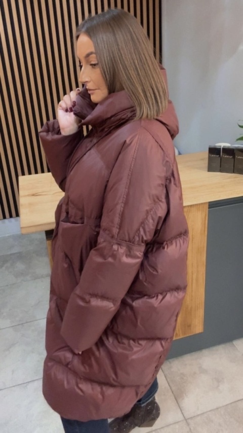 Płaszcz „Street Oversize" - Burgund