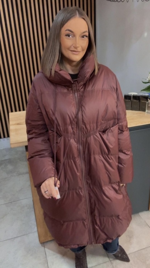 Płaszcz „Street Oversize" - Burgund