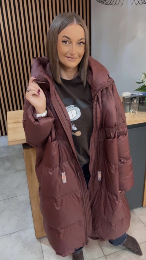 Płaszcz „Street Oversize" - Burgund