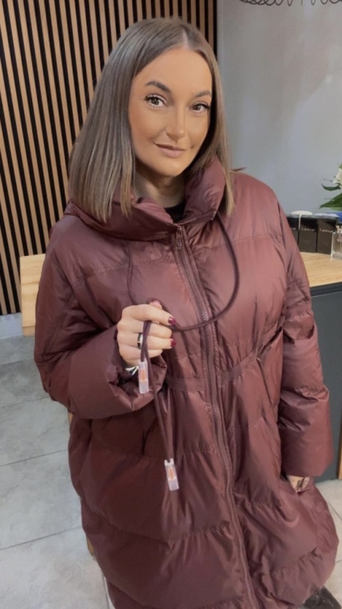 Płaszcz „Street Oversize" - Burgund