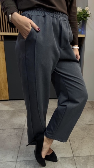 Spodnie z gumką w pasie - Grafit