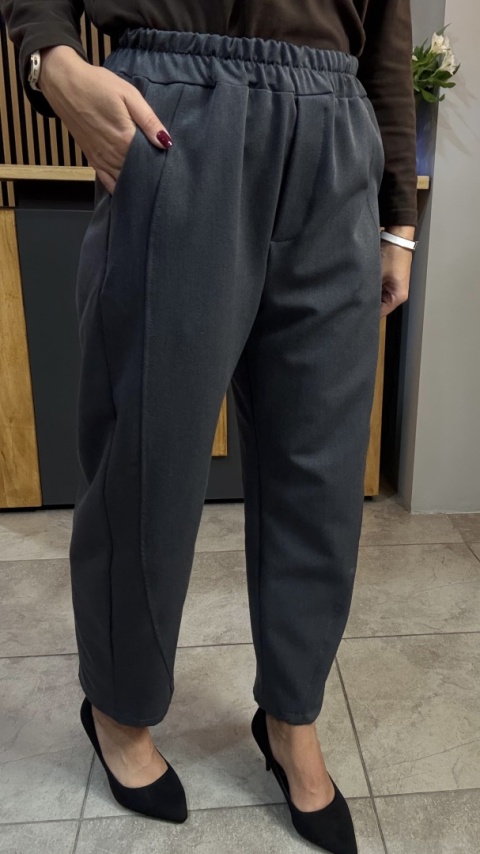 Spodnie z gumką w pasie - Grafit