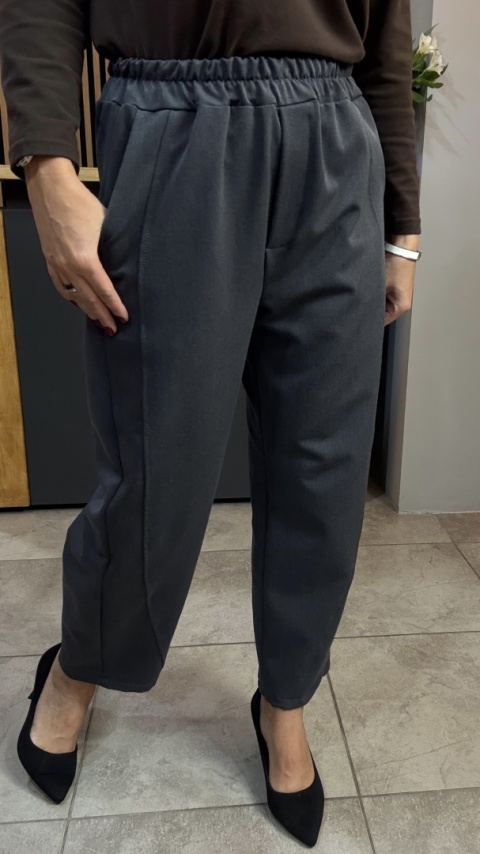 Spodnie z gumką w pasie - Grafit