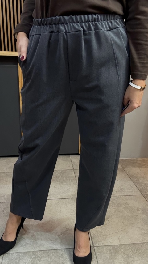 Spodnie z gumką w pasie - Grafit