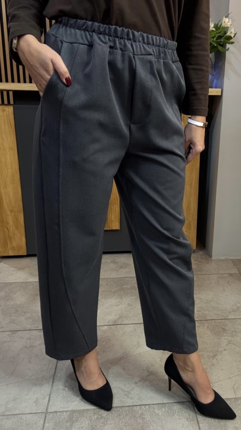 Spodnie z gumką w pasie - Grafit