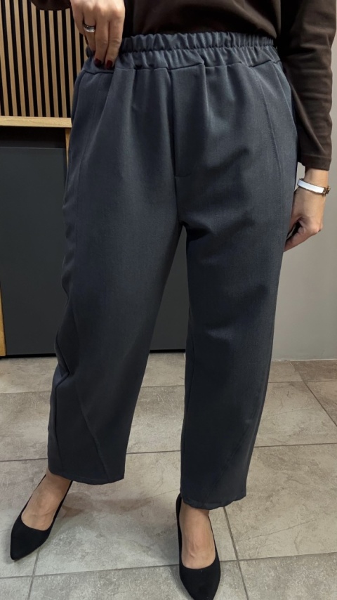 Spodnie z gumką w pasie - Grafit