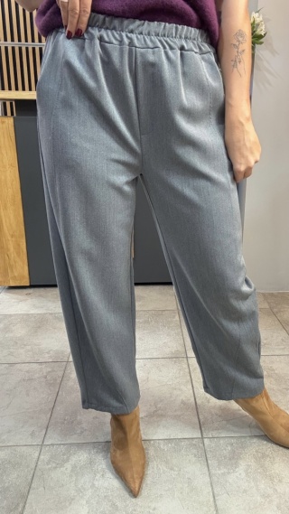 Spodnie z gumką w pasie - Szare