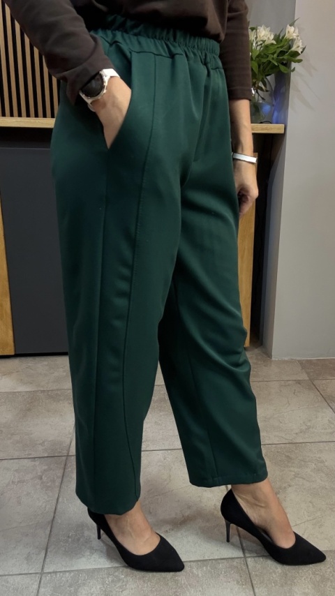 Spodnie z gumką w pasie - Zielone