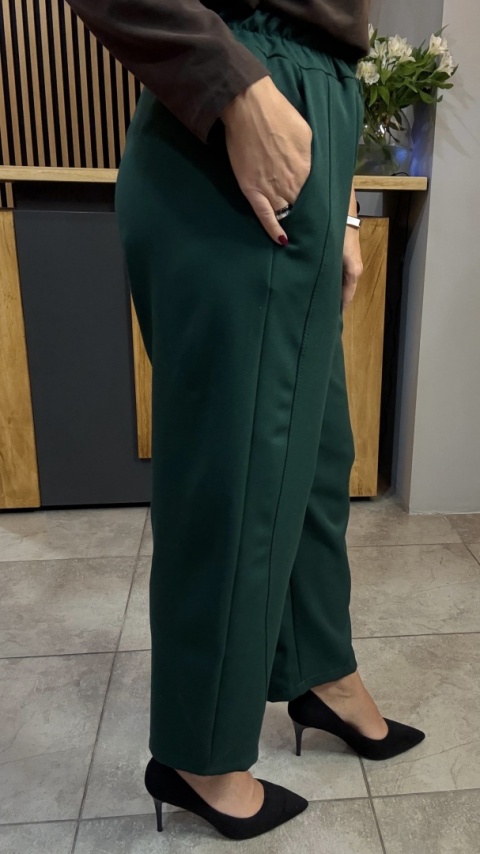 Spodnie z gumką w pasie - Zielone