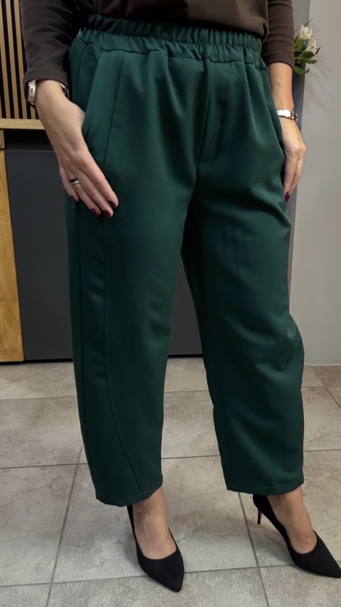 Spodnie z gumką w pasie - Zielone