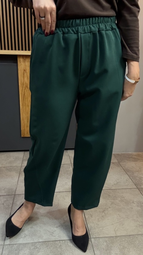 Spodnie z gumką w pasie - Zielone