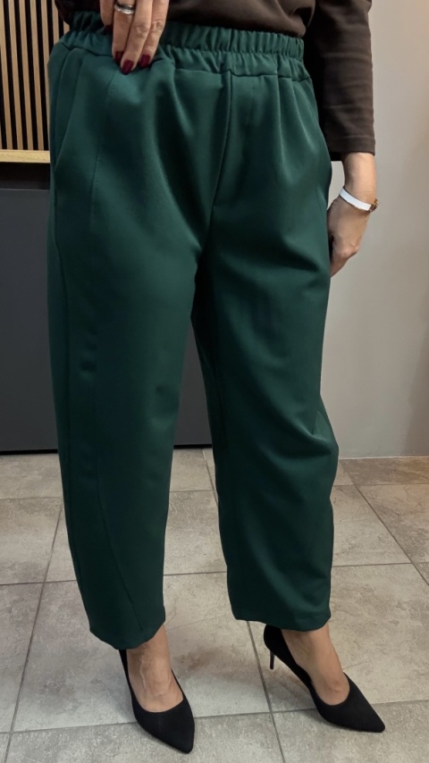 Spodnie z gumką w pasie - Zielone