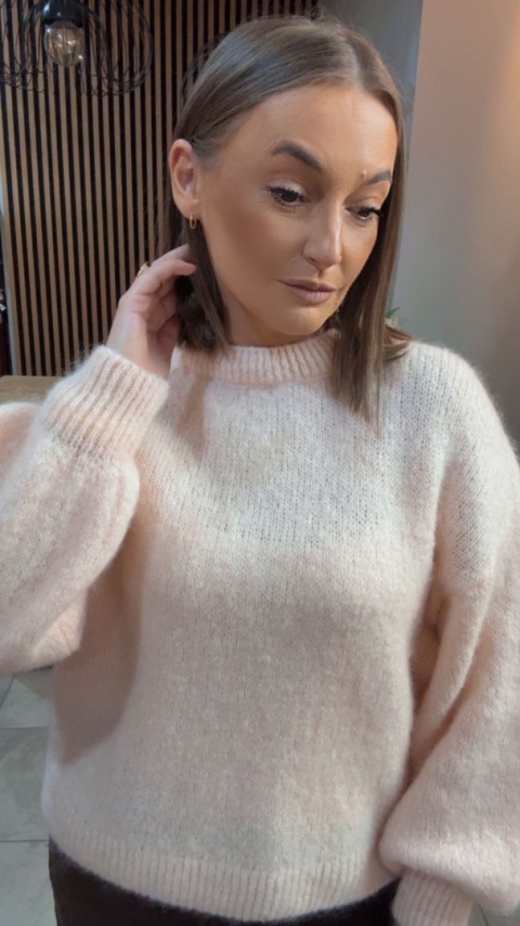 Sweter CXL Collection z moherem – Morelowy