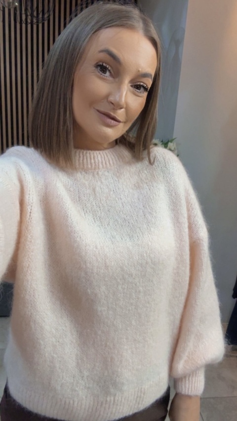 Sweter CXL Collection z moherem – Morelowy