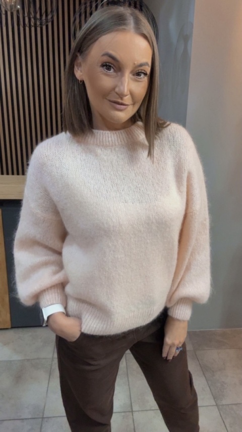 Sweter CXL Collection z moherem – Morelowy