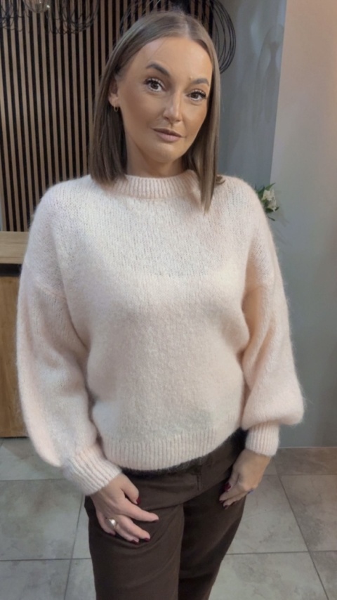 Sweter CXL Collection z moherem – Morelowy