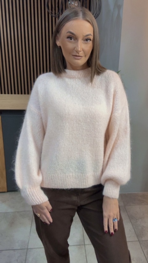 Sweter CXL Collection z moherem – Morelowy