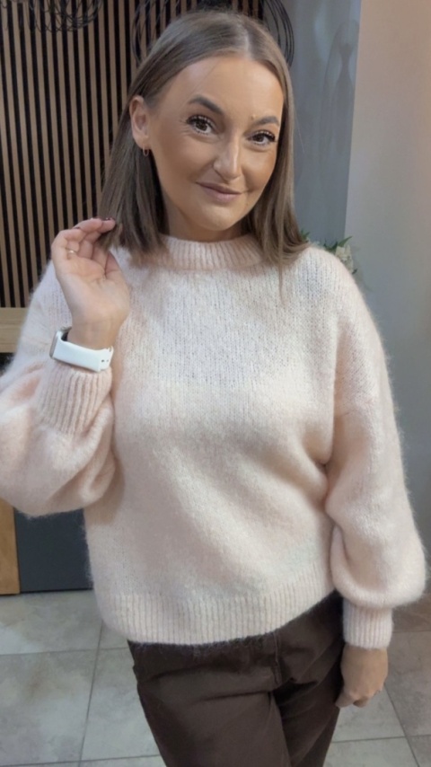 Sweter CXL Collection z moherem – Morelowy