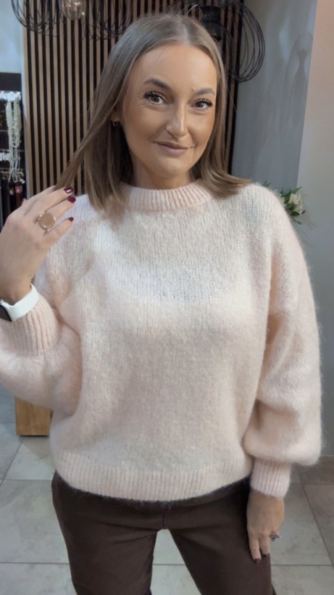 Sweter CXL Collection z moherem – Morelowy